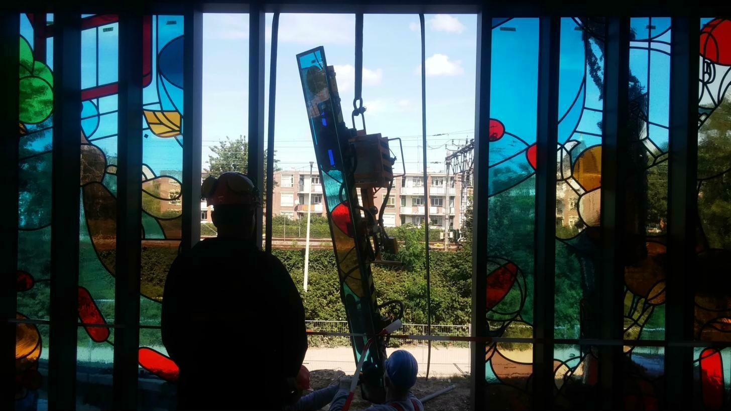 Glas in lood in isolatieglas - Stefan Glerum Oostpoort