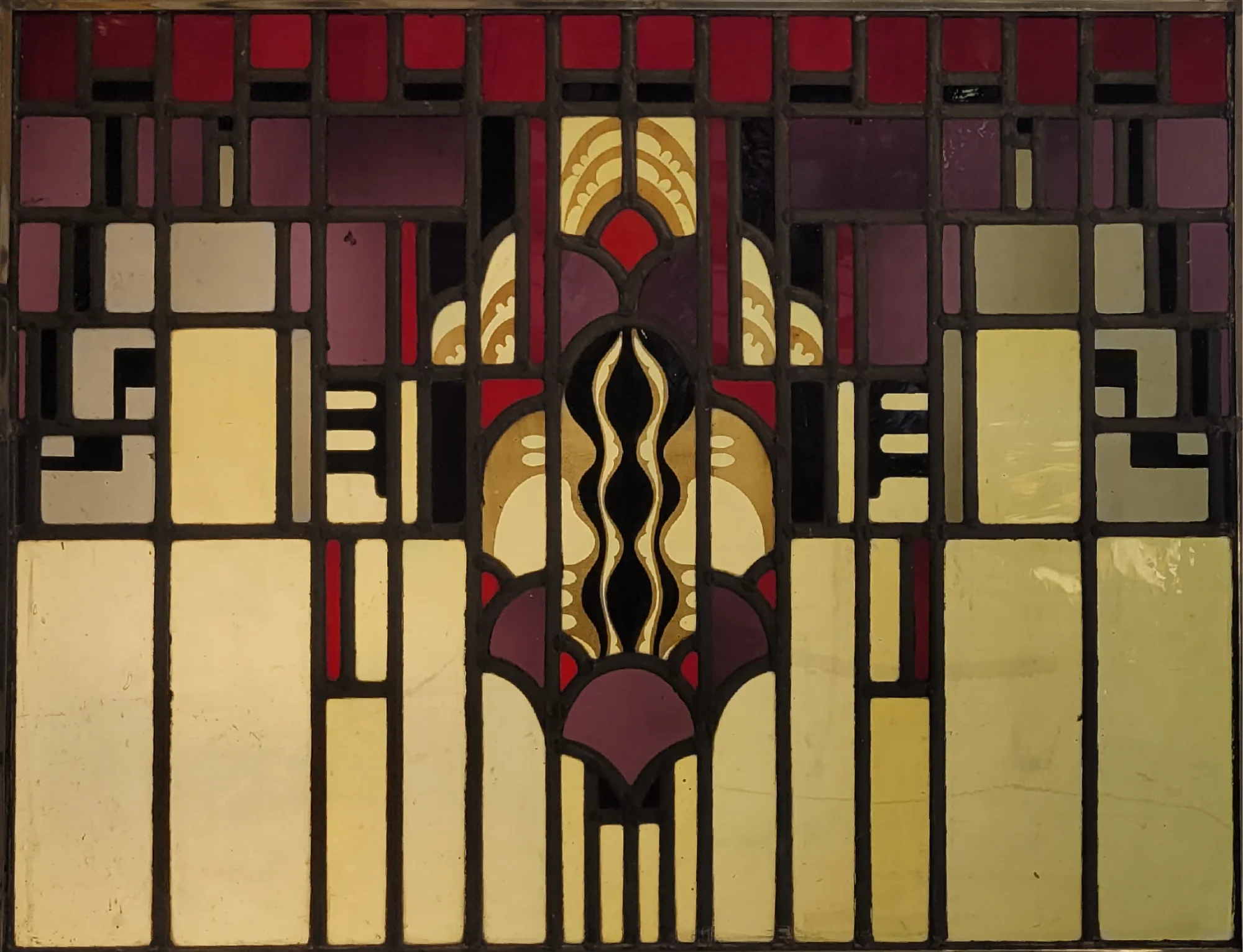 Art Deco met gebrandschilderd glas