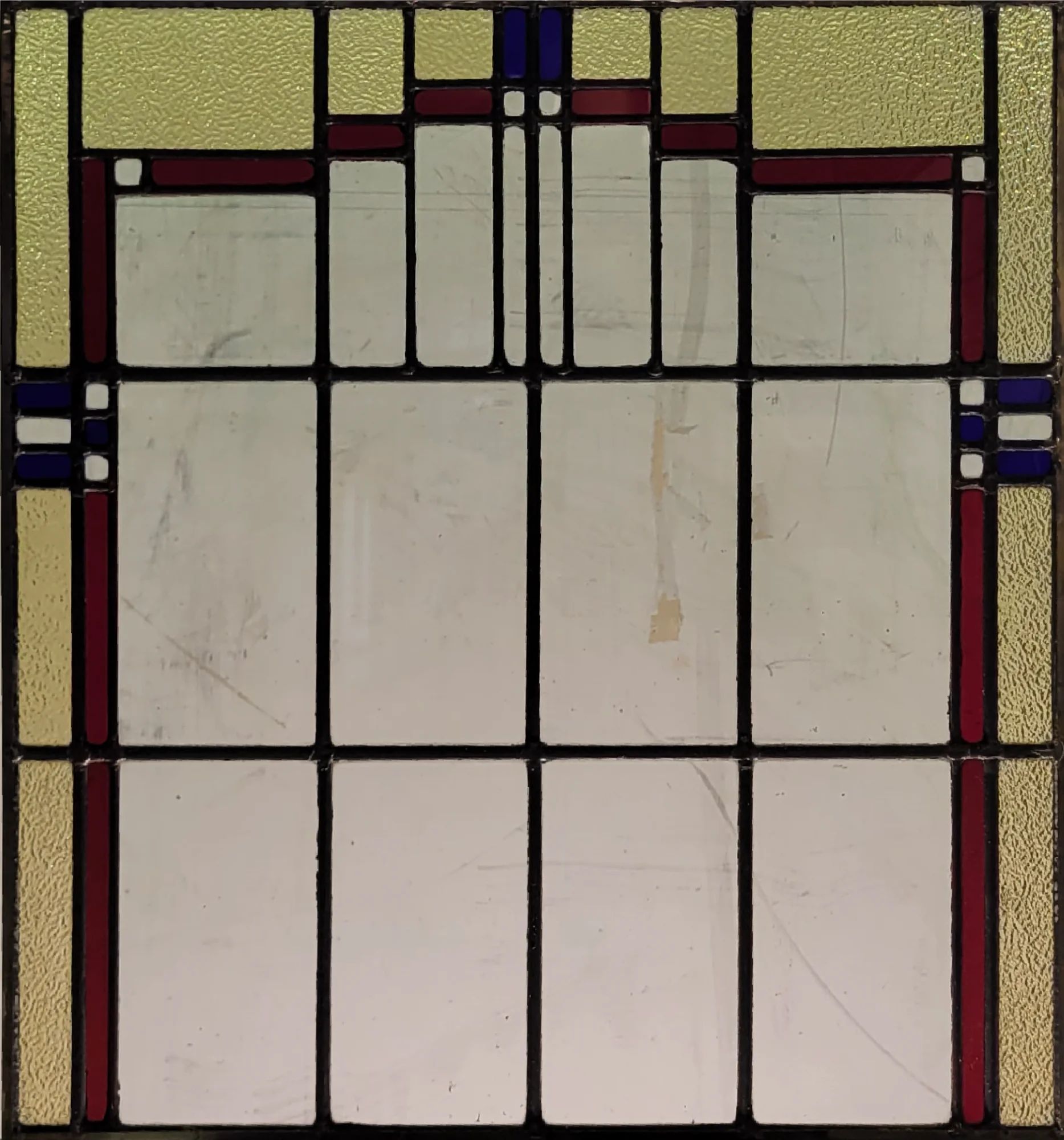 Geometrisch amber blauw