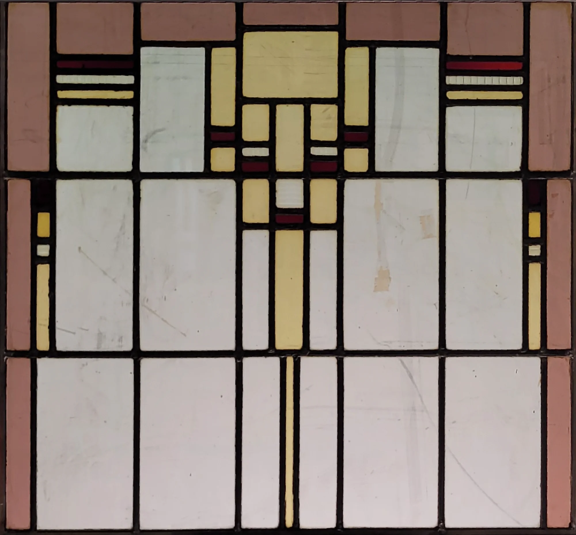 Geometrisch roze geel